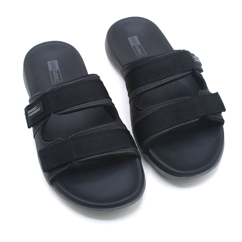 Mark Fairwale Open-Toe Slipper 21106 - Black, Men's Slippers, Chase Value, Chase Value