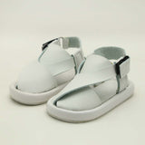 Newborn Fancy Peshawari Sandal- White, Newborn Caps, Shoes & Socks, Chase Value, Chase Value