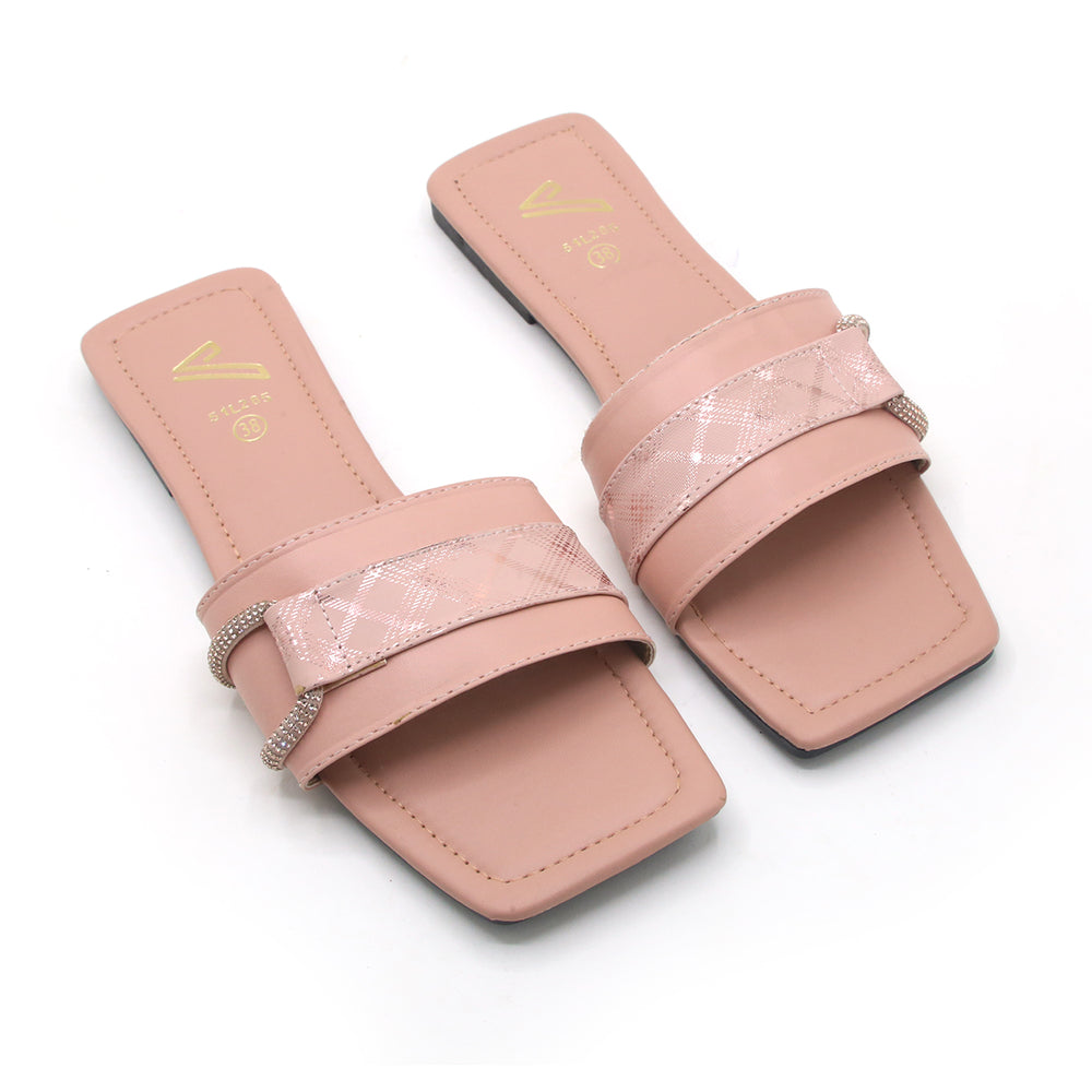 Valuable Open-Toe Slipper - Pink, Women Slippers, Chase Value, Chase Value