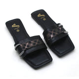 Valuable Open-Toe Slipper - Black, Women Slippers, Chase Value, Chase Value