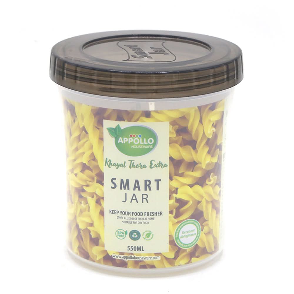 Smart Medium Jar 550ml - Grey, Storage Boxes, Chase Value, Chase Value