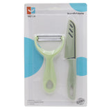 Stainless Steel Knife & Peeler Set - Sea Green, Kitchen Tools, Chase Value, Chase Value