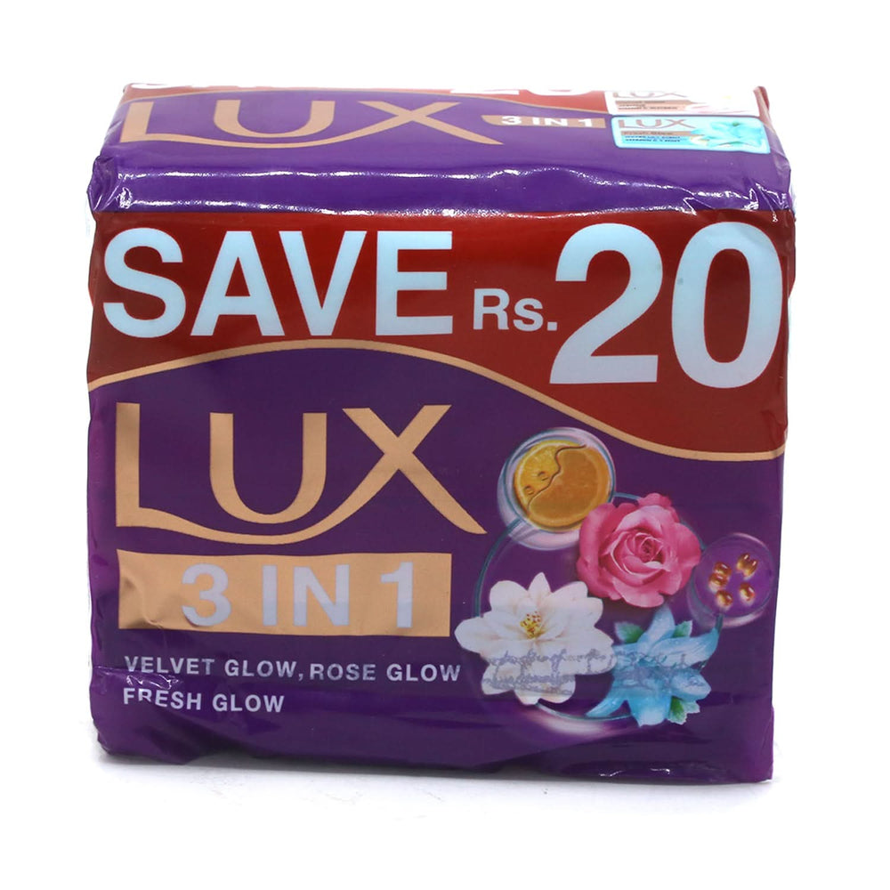 Lux Soap Trio - 130gm - Rainbow, Soaps, Lux, Chase Value