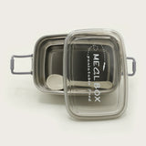 Stainless Steel Lunch Box - Grey, Tiffin Boxes & Bottles, Chase Value, Chase Value