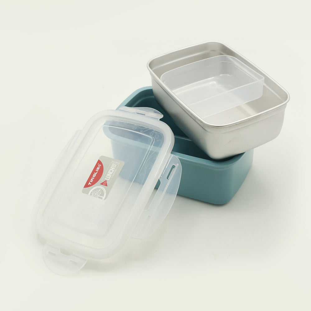Stainless Steel Lunch Box - Steel Blue, Tiffin Boxes & Bottles, Chase Value, Chase Value