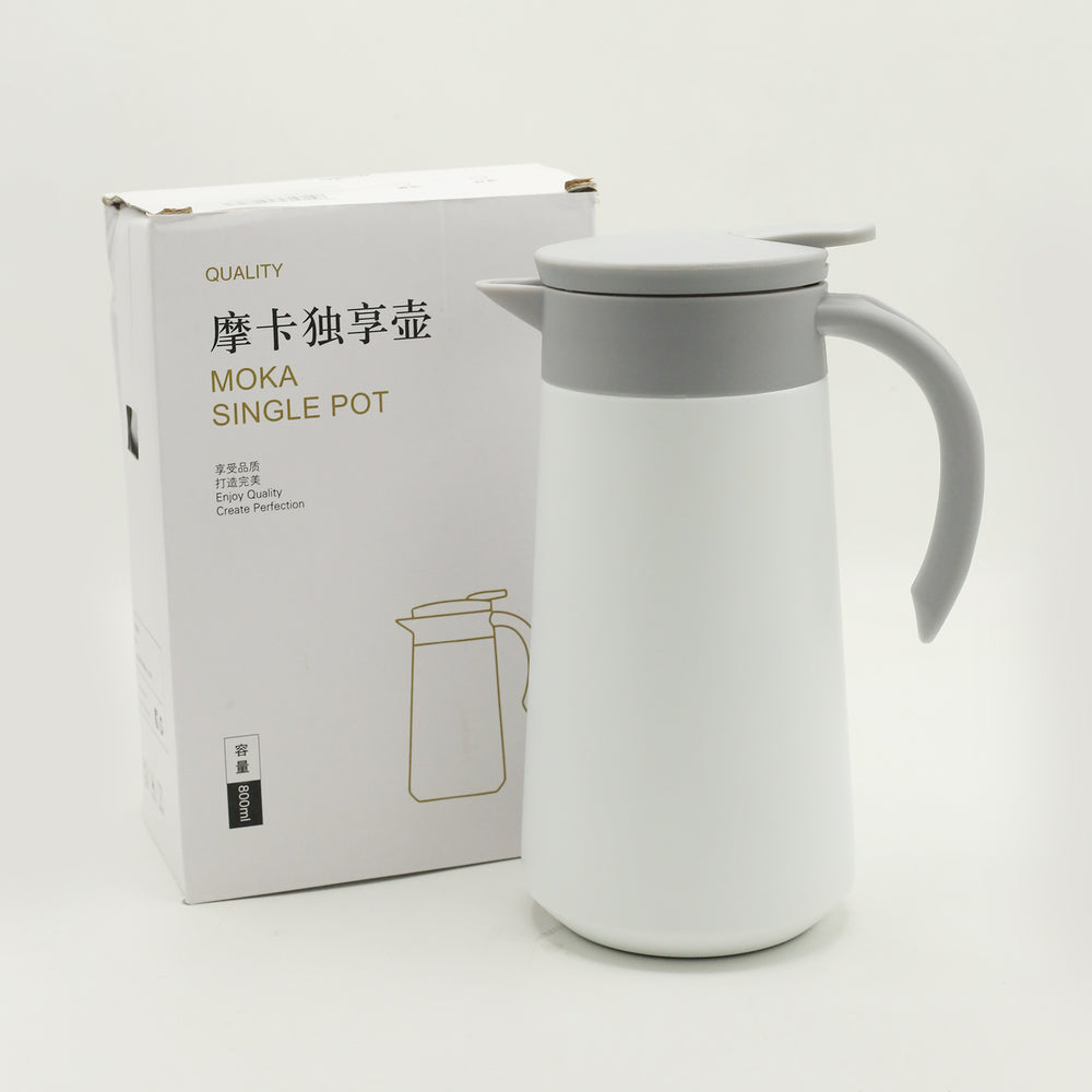 Stainless Steel Vacuum Thermos - 800Ml - Grey & White, Thermos & Mug, Chase Value, Chase Value