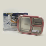Stainless Steel Lunch Box - Peach, Tiffin Boxes & Bottles, Chase Value, Chase Value