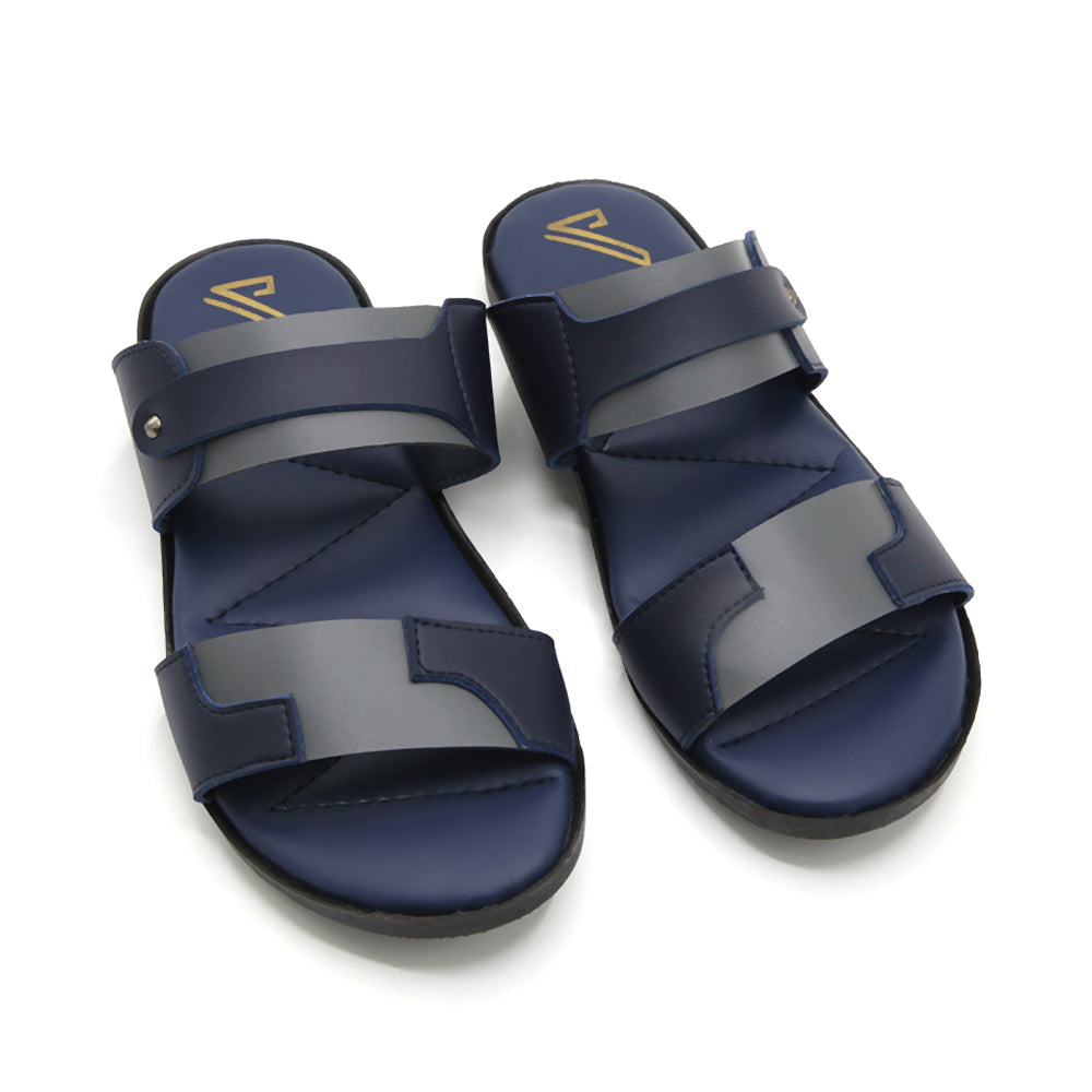 Men's Slipper - Blue, Men's Slippers, Chase Value, Chase Value