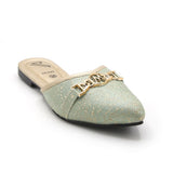 Valuable Women's Backless Pump - Green, Women Backless Pumps, Chase Value, Chase Value