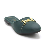 Valuable Women's Backless Pump - Green, Women Backless Pumps, Chase Value, Chase Value