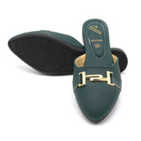 Valuable Women's Backless Pump - Green, Women Backless Pumps, Chase Value, Chase Value