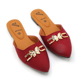Valuable Women's Backless Pump - Maroon, Women Backless Pumps, Chase Value, Chase Value