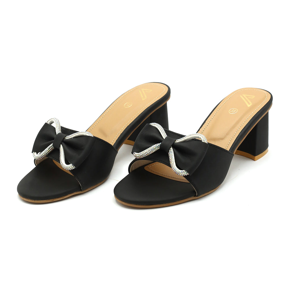 Women's Heel Slipper - Black, Women Heels, Chase Value, Chase Value