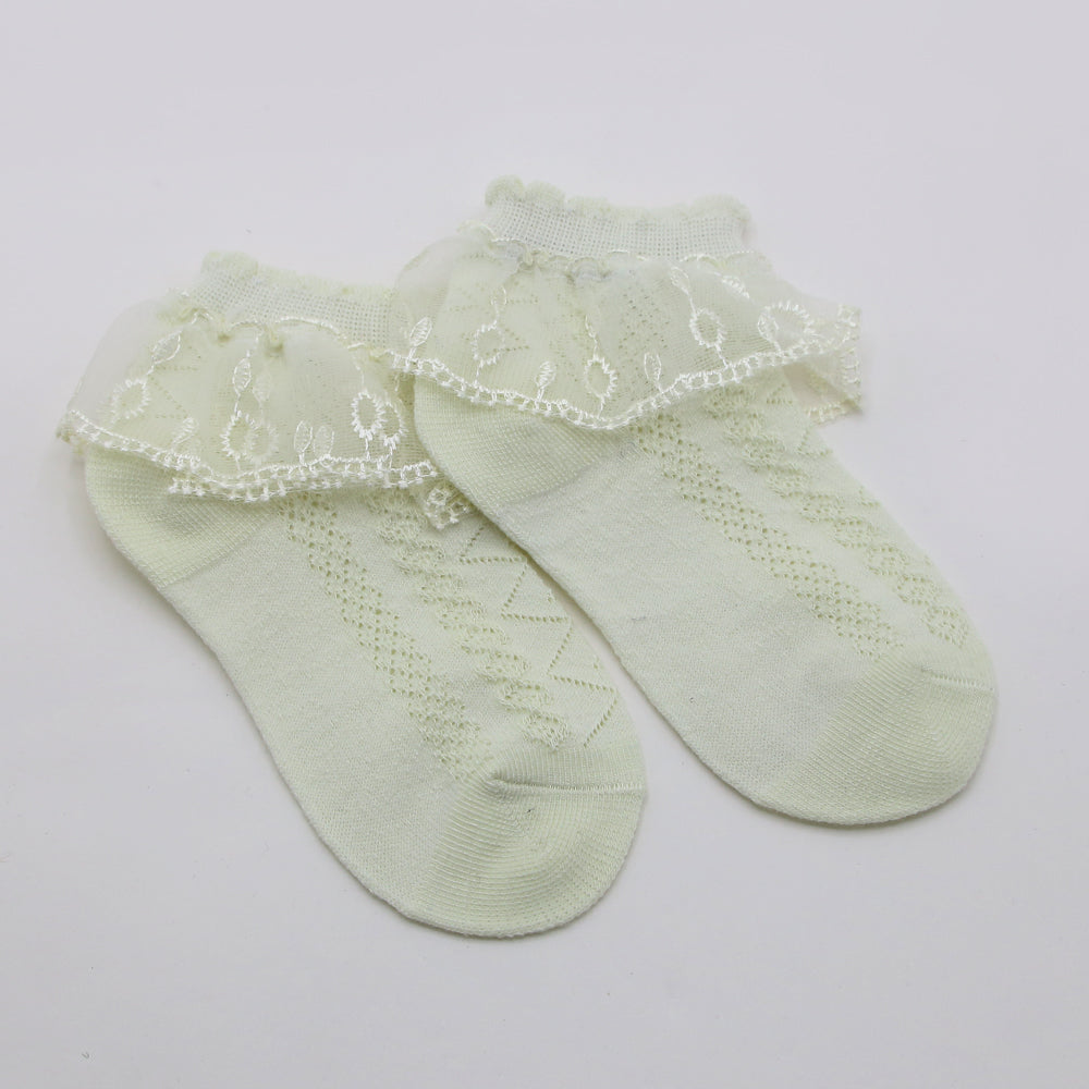 Girls Frill Sock - Light Green, Girls Socks, Chase Value, Chase Value