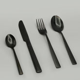 Stainless Steel Cutlery Set 24Pcs - Black & Silver, Cutlery set, Chase Value, Chase Value