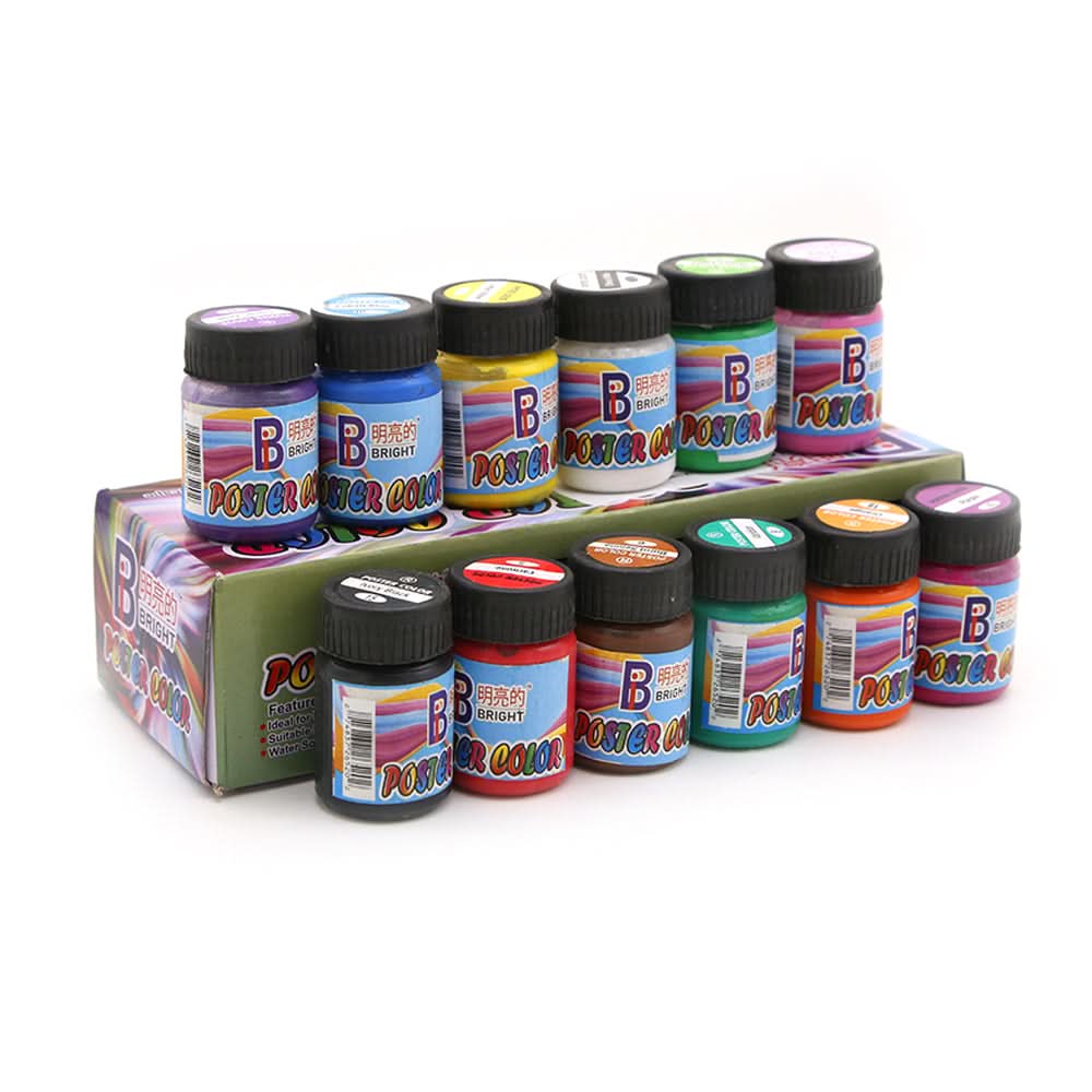 Bright Poster Color Jumbo Pack of 12, Coloring Tools, Chase Value, Chase Value