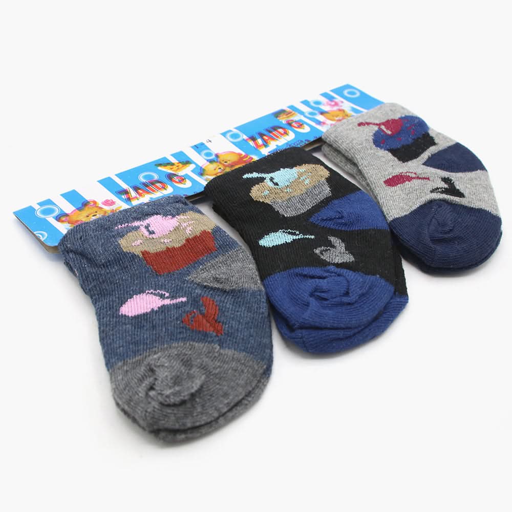 Boys Socks Pack Of 3 - Multi Color, Boys Socks, Chase Value, Chase Value