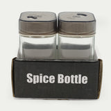 Salt & Pepper Glass 2Pc - Grey, Spice Boxes, Chase Value, Chase Value