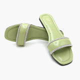 Women's Slipper - Dark Green, Women Slippers, Chase Value, Chase Value