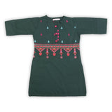 Girls Embriodered Kurti - Green, Girls Kurti, Chase Value, Chase Value