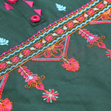 Girls Embriodered Kurti - Green, Girls Kurti, Chase Value, Chase Value