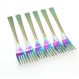 Fork 6Pc Multi Laser - Multi Color, Cutlery Set, Chase Value, Chase Value