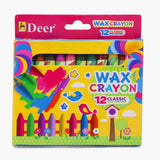 Deer Wax Crayon Pack of 12 - Multi Color, Pencil Boxes & Stationery Sets, Deer, Chase Value