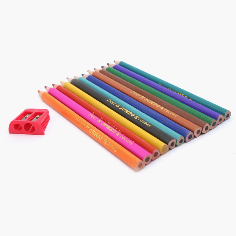 Deer Jumbo Pencil 12 Pcs, Coloring Tools, Deer, Chase Value