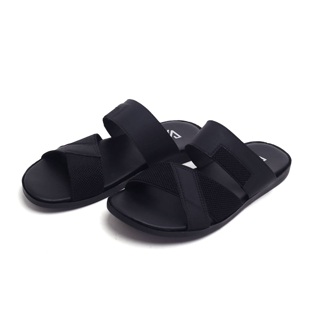 Valuable Black Casual Slipper L-002/M179, Men's Slippers, Chase Value, Chase Value