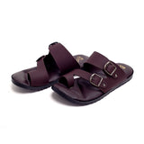 Valuable Buckle Strap Slippers R-008/M185- Brown, Men's Slippers, Chase Value, Chase Value