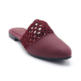 Women's Backless Pump - Maroon, Women Backless Pumps, Chase Value, Chase Value