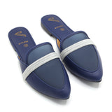 Valuable Women's Backless Pump - Navy Blue, Women Backless Pumps, Chase Value, Chase Value