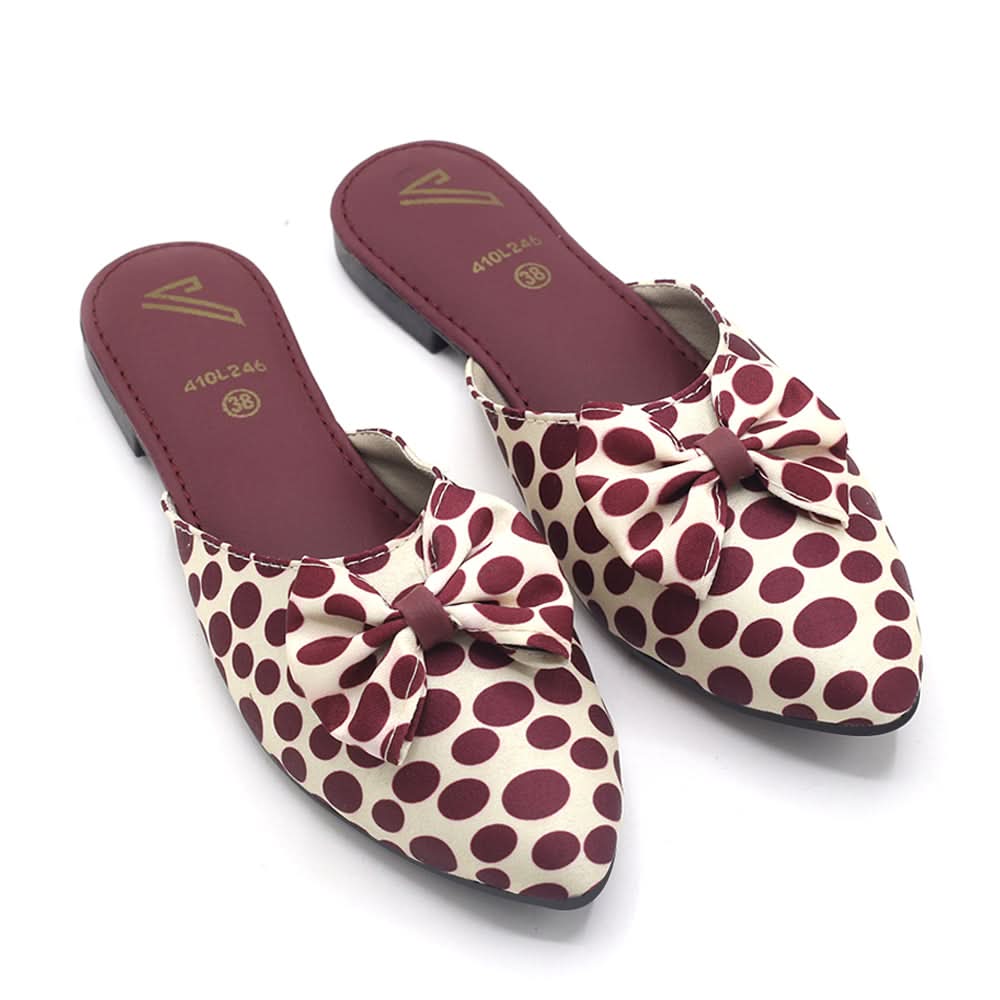Women's Backless Pump - Maroon, Women Backless Pumps, Chase Value, Chase Value