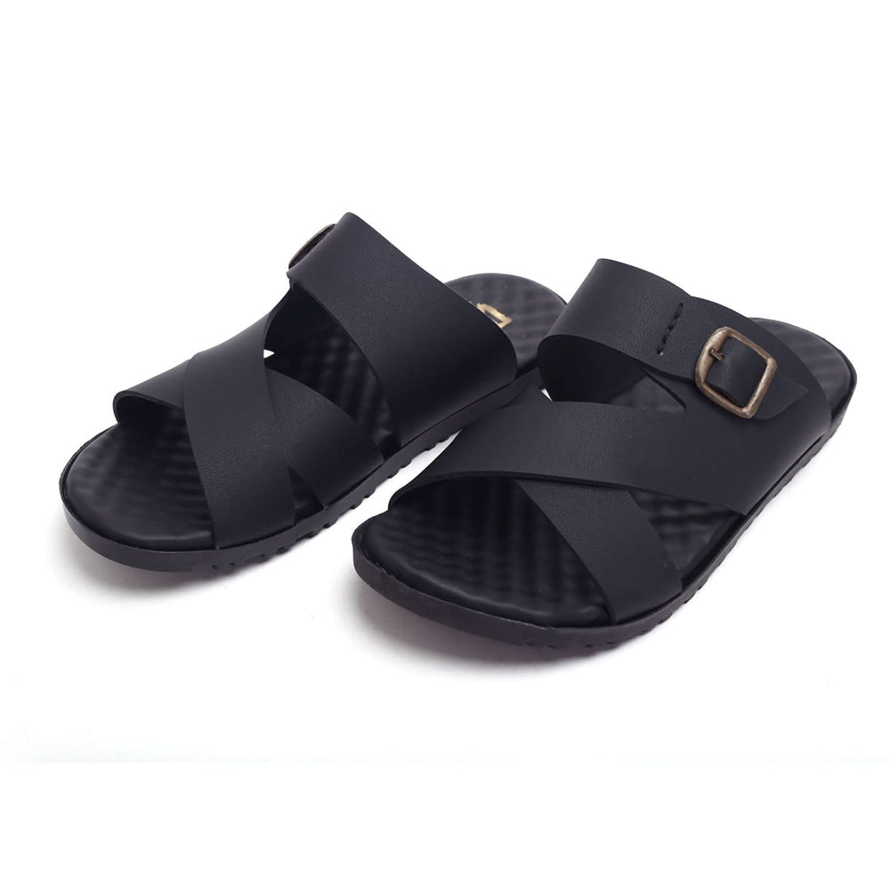 Men's Slipper - Black, Men's Slippers, Chase Value, Chase Value