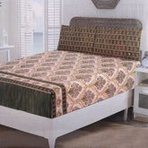 Fitted Bed Sheet With 2 Pillow - Multi Color, Single Size Bed Sheet, Valuable, Chase Value