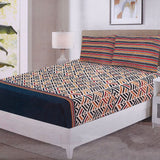 Fitted Bed Sheet With 2 Pillow - Multi Color, Single Size Bed Sheet, Valuable, Chase Value