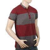 Men's Half Slevees Fancy Polo T-Shirt - Maroon, Men, T-Shirts And Polos, Chase Value, Chase Value