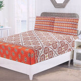 Fitted Bed Sheet With 2 Pillow - Multi Color, Single Size Bed Sheet, Valuable, Chase Value