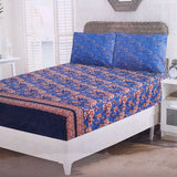 Fitted Bed Sheet With 2 Pillow - Multi Color, Single Size Bed Sheet, Valuable, Chase Value