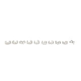 10 Pcs Rings Card - Silver, Girls Finger Rings, Chase Value, Chase Value