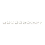 10 Pcs Rings Card - Silver, Girls Finger Rings, Chase Value, Chase Value