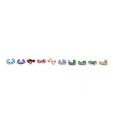 10 Pcs Rings Card - Multi Color, Girls Finger Rings, Chase Value, Chase Value