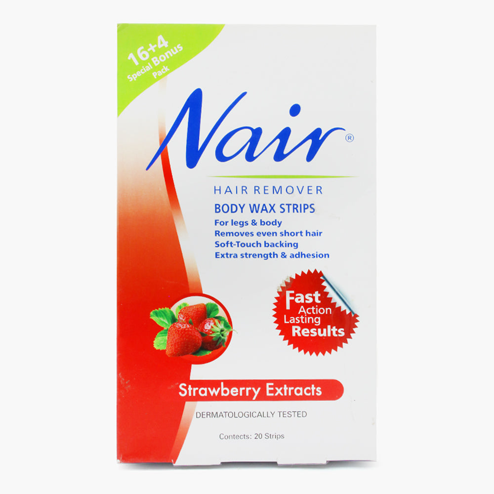 Nair Hair Remover Body Wax Strips - Strawberry Extracts, Hair Removal, Nair, Chase Value