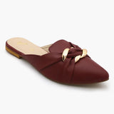 Women's Banto Slipper - Maroon, Women Slippers, Chase Value, Chase Value