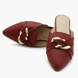 Women's Banto Slipper - Maroon, Women Slippers, Chase Value, Chase Value