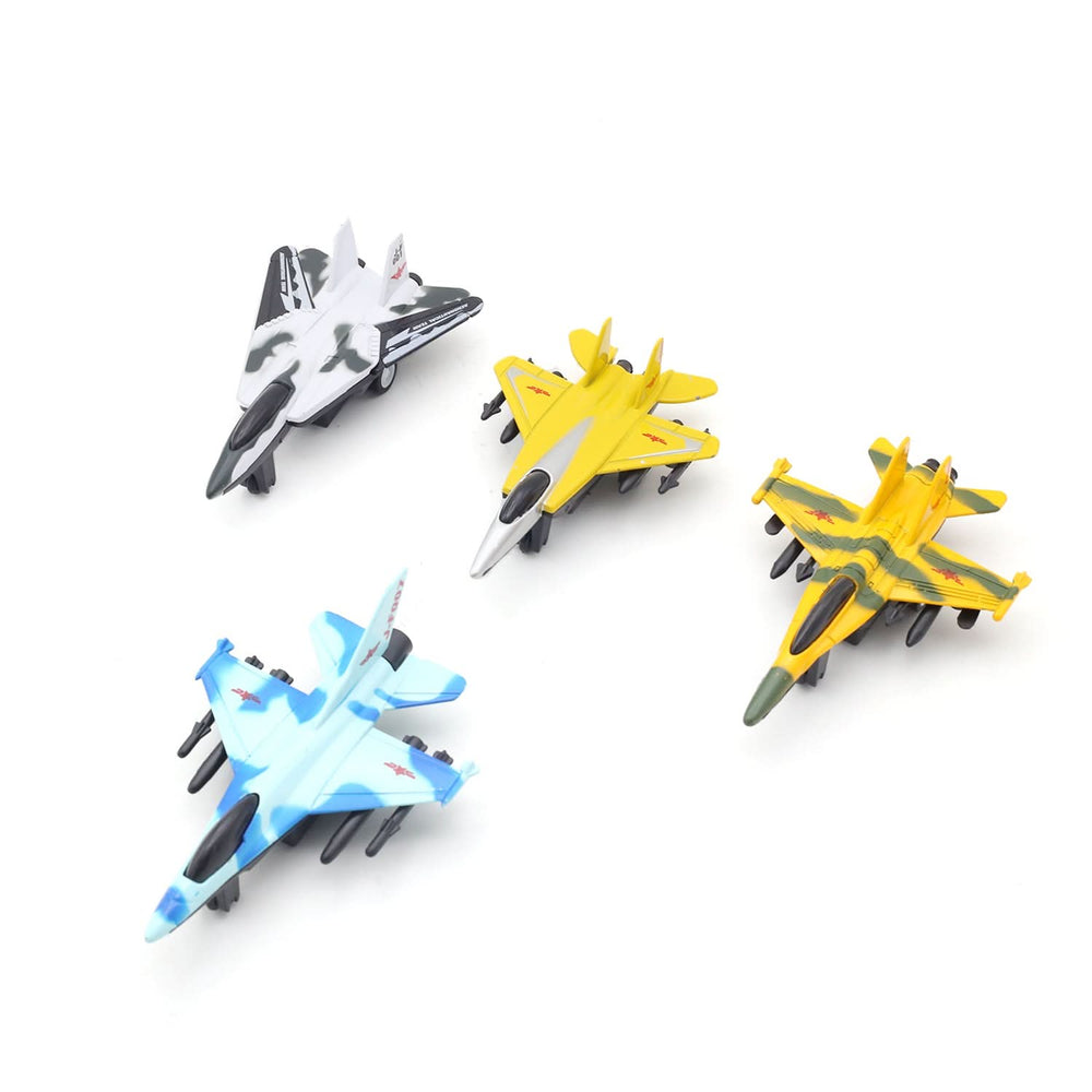 Fighting jet Toy For kids Pack of 4 - Multi Color, Non-Remote Control, Chase Value, Chase Value