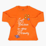 Eminent Girls Full Sleeves T-Shirt - Orange, Girls T-Shirts, Eminent, Chase Value