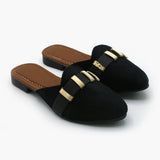 Girls Banto Slipper - Black, Girls Slippers, Chase Value, Chase Value