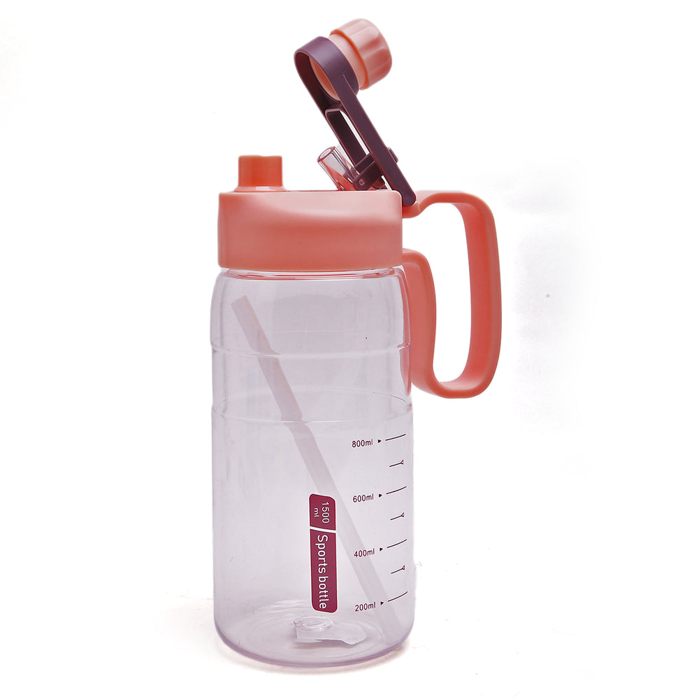 Sports Water Bottle 1500Ml - Peach, Water Bottle, Chase Value, Chase Value