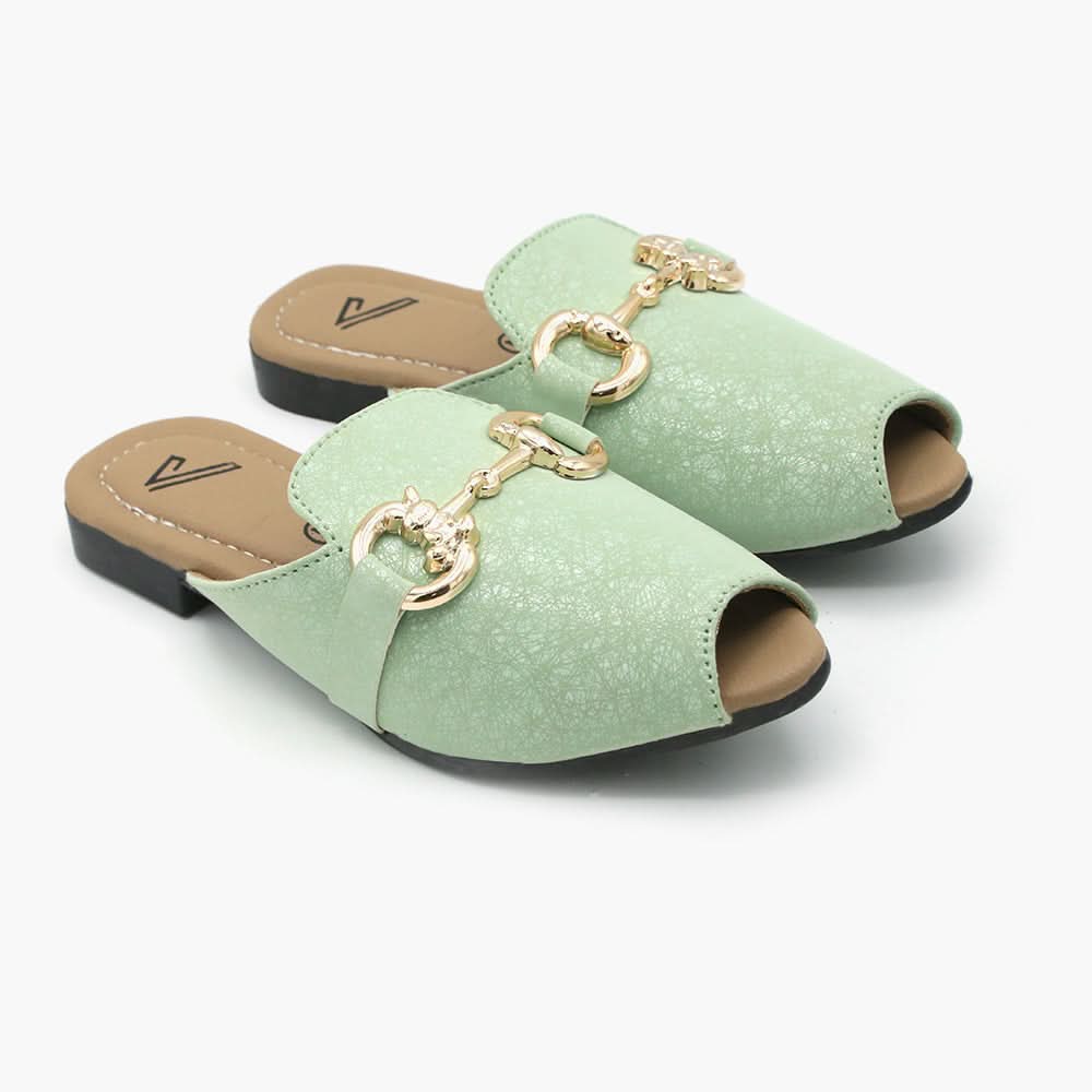 Girls Banto Slipper - Green, Girls Slippers, Chase Value, Chase Value